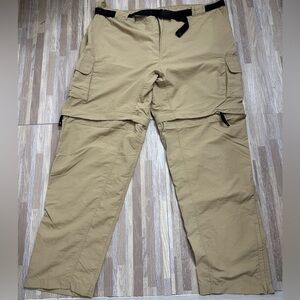 Magellan Outdoors Convertible Cargo Pants Mens 3XL Beige Water Repellent